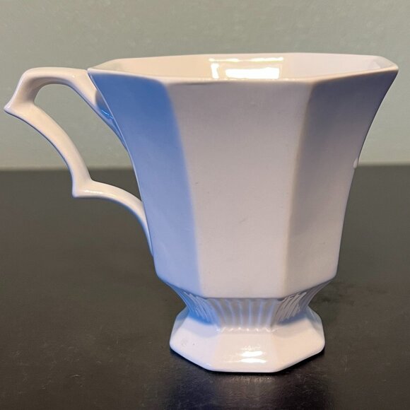 Set of 2 Vtg CASTLETON CHINA Independence Ironstone White Octagon  Cups ~ Japan - Picture 2 of 13